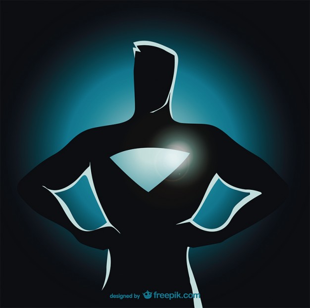 Download Superhero Standing Silhouette Free Vector | 123Freevectors