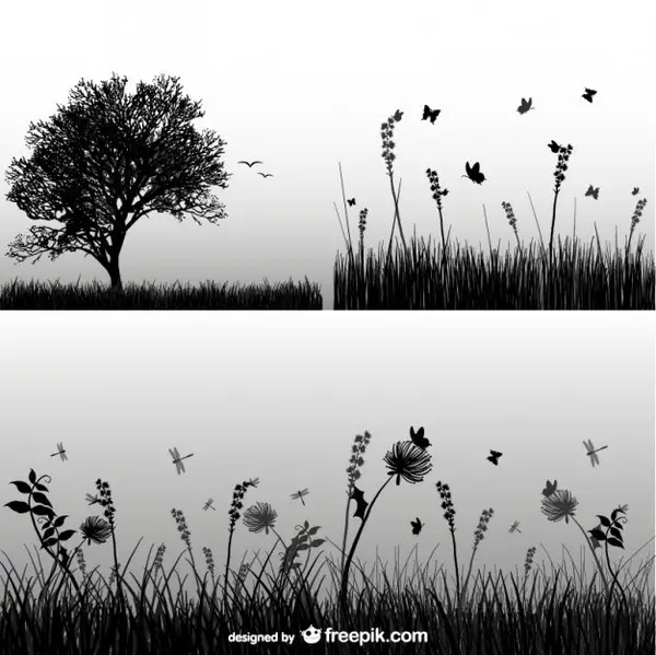 Download Grass Silhouette Free Vector