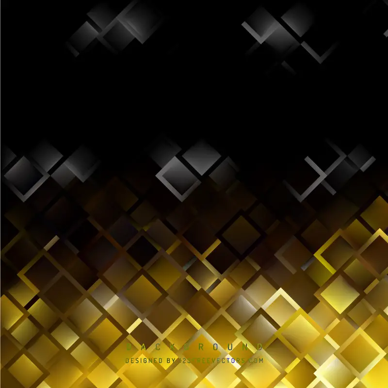 Abstract Black Yellow Square Background Template