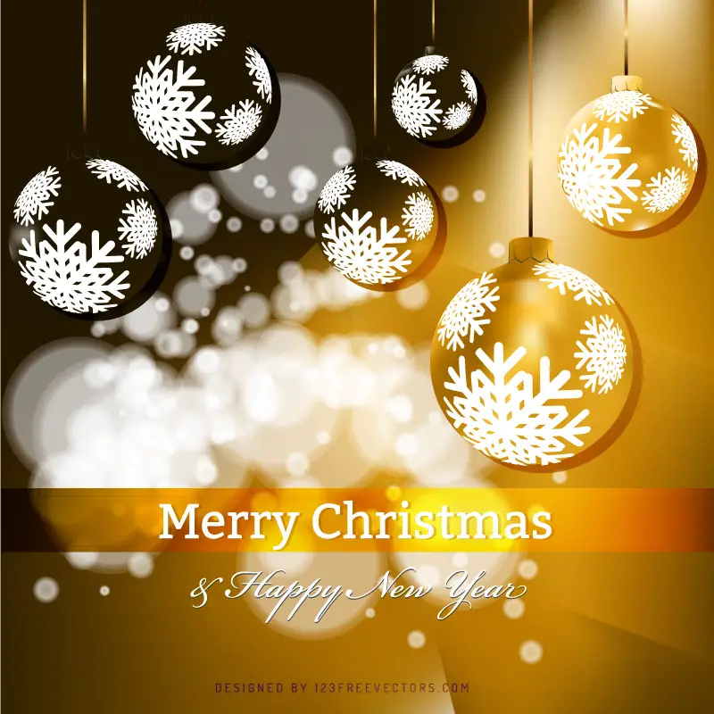Merry Christmas and Happy New Year Dark Orange Background | 123Freevectors