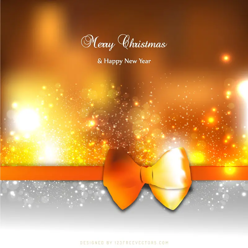 shirt t vector simple Greeting Christmas Orange Card Background Yellow Bow