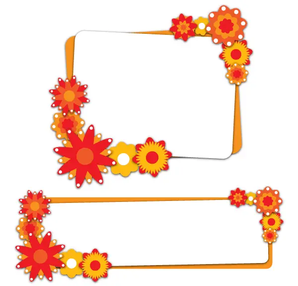 Free Flower Banners Vector Illustration