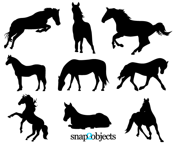 Download Free Horse Vector Silhouettes