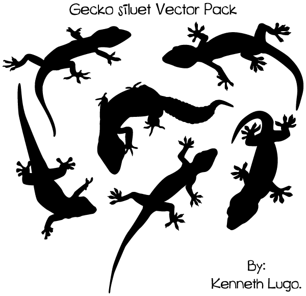 Free Gecko Silhouette Vector Art