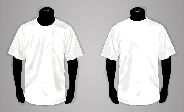 T-shirt Template Front and Back Vector Image