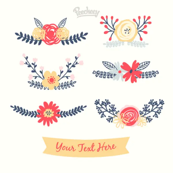 Download Floral Elements Free Vector